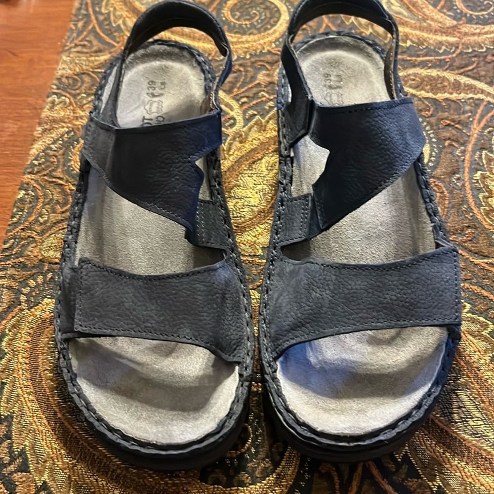 Naot Blue Sandals Comfortable Slip-On Design